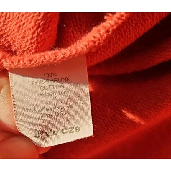 2 PC Liz & Jane Maxi Dress w/ Shrug Red Preshrunk Cotton‎ Linen Trim Soft -Large - Picture 5 of 5